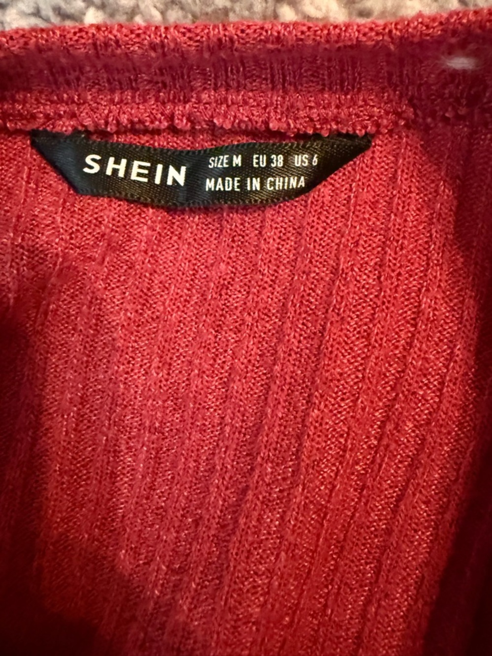SHEIN Sleeveless Ribbed Tank Top - Rust - Picture 3 of 3